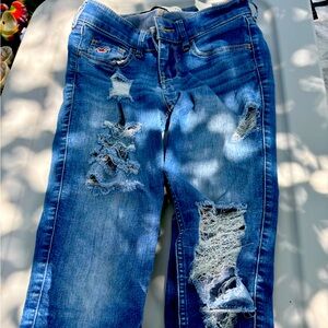 Hollister Low Cut Ripped Skinny Jeans